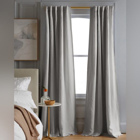 Quince Other - NWT Quince Belgian Linen Set of 2 Drapes - Room Darkening - Cloud - 87x40